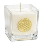 Bougie fleur de vie - � la cire �cologique de colza