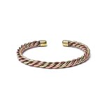 Bracelet torsad couleur bronze & or