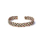 Bracelet tress� couleur bronze / or