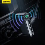 Baseus ? adaptateur rcepteur bluetooth 3. 5 sans fil pour voiture kit mains - libres audio