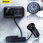 Baseus ? kit transmetteur audio fm bluetooth 5. 0 pour voiture mains - libres modulateur sans - fil