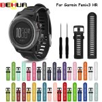 Bracelet de rechange en silicone pour montre 26mm de largeur sport de plein air garmin fenix 3 3