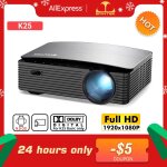 Byintek projecteur k25 full hd 4k 1920x1080p lcd wifi led pour smartphone android 9. 0 pour home
