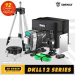 Deko dkll12tdp02 srie 12 lignes 3d niveau laser vert lignes transversales horizontales et
