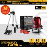 Deko ? niveau laser 5 lignes 6 points srie ll5 nivellement automatique horizontal et vertical