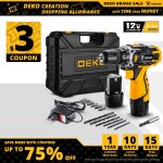 Deko ? perceuse électrique sans fil 12v tournevis avec mini batterie dc lithium - ion sans fil Deko ? perceuse électrique sans fil 12v tournevis avec mini batterie dc lithium - ion sans fil