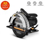Deko - scie circulaire multifonction electrique 1300w 5000 rpm lame de scie 185mm (24t)