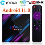 H96 max rk3318 smart tv box android 11 4g 64 go 32 go 4k wifi bt lecteur multimdia h96max tv box