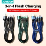 Joyroom ? c�ble usb type - c 3 en 1 pour recharge rapide compatible avec iphone 13 / 12 / 11 pro max