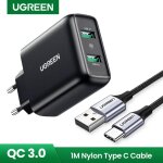 Ugreen ? chargeur usb rapide 3. 0 36w adaptateur qc3. 0 pour téléphone portable compatible avec Ugreen ? chargeur usb rapide 3. 0 36w adaptateur qc3. 0 pour téléphone portable compatible avec