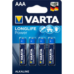 4 piles alcalines longlife power aaa / lr03