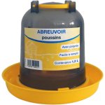 Abreuvoir à baïonnette gris et jaune de 1, 5 l Abreuvoir à baïonnette gris et jaune de 1, 5 l