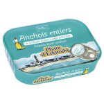 Anchois entiers  l'huile d'olive vierge extra bio phare d eckmhl - 115 g