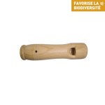Appeau chouette hulotte en bois de couleur beige