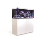 Aquarium eau de mer avec un meuble coloris blanc reefer 350 red sea - 140 x 50 x 120