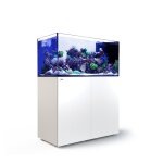 Aquarium eau de mer avec un meuble coloris blanc reefer peninsula p500 red sea - 125