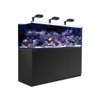 Aquarium eau de mer avec un meuble coloris noir reefer deluxe xxl 750 red sea - 180