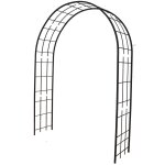 Arche double de jardin avec treillis en fer vieilli