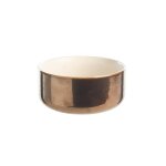 Assiette creuse coloris beige en grs moderne -  16, 5 cm