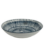 Assiette creuse coloris bleu en porcelaine - 20, 3 x 4, 3 cm Assiette creuse coloris bleu en porcelaine - 20, 3 x 4, 3 cm