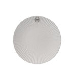 Assiette à dessert en grès strié ivoire kaemingk - Ø 22 cm Assiette à dessert en grès strié ivoire kaemingk - Ø 22 cm