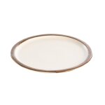 Assiette plate coloris beige en grès moderne - Ø 27 cm Assiette plate coloris beige en grès moderne - Ø 27 cm