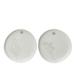 Assiette plate floral en grs kaemingk -  27 cm