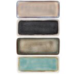 Assiette rectangulaire en cramique coloris multicolore mica dcorations tanzi 29, 5