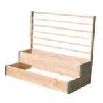 Bac de jardinage à 2 étages en bois avec treillis mon petit potager gamme design - 12 Bac de jardinage à 2 étages en bois avec treillis mon petit potager gamme design - 12