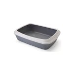 Bac  litire iriz avec rebords coloris gris - 42x31x12, 5 cm