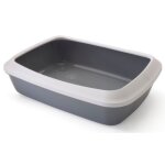 Bac  litire iriz avec rebords coloris gris - 50x37x14 cm