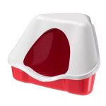 Bac  litire pour lapin nain coloris rouge ferplast nora 41 x 41 x 33 cm