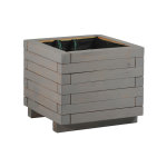 Bac madrier carré mélèze cérusé gris 40x40x35, 5 cm Bac madrier carré mélèze cérusé gris 40x40x35, 5 cm