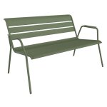Banquette lounge en acier vert cactus fermob monceau - 128 x 76 x 71 cm