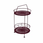 Bar portatif plateau perfor coloris rouge en acier fermob -  40 cm