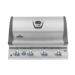 Barbecue gaz encastrable coloris gris