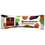 Barre de chocolat noir amandes et noisettes bio x 2