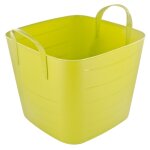 Bassine carr�e coloris vert anis - 25 l