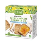 Biscottes compltes aux graines de lin bio en bote de 270 g