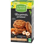 Biscuits fourrés praliné bio moulin du pivert en boite de 175 g Biscuits fourrés praliné bio moulin du pivert en boite de 175 g