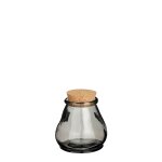 Bocal coloris gris en verre recyclé juan - Ø 10 cm Bocal coloris gris en verre recyclé juan - Ø 10 cm