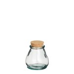 Bocal coloris transparent en verre recyclé juan - Ø 10 cm Bocal coloris transparent en verre recyclé juan - Ø 10 cm