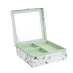 Boite  bijoux coloris multicolore en papier - 18, 5 x 18, 5 x 6, 5 cm