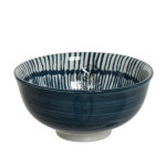 Bol coloris bleu en porcelaine -  15, 5 cm