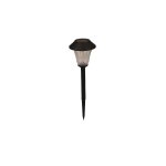 Borne solaire st tropez noire  led blanc chaud  12 x h 42 cm