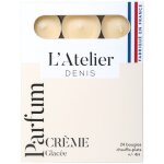 Bougies chauffe - plats ivoire parfum crème glacée l atelier de denis - l étui de 24 Bougies chauffe - plats ivoire parfum crème glacée l atelier de denis - l étui de 24