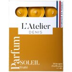 Bougies chauffe - plats ocre parfum soleil fruité l atelier de denis - l étui de 24 Bougies chauffe - plats ocre parfum soleil fruité l atelier de denis - l étui de 24