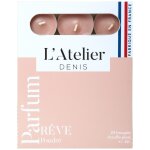 Bougies chauffe - plats rose parfum rêve poudré l atelier de denis - l étui de 24 Bougies chauffe - plats rose parfum rêve poudré l atelier de denis - l étui de 24