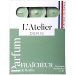 Bougies chauffe - plats vert parfum fraîcheur de basilic l atelier de denis - l étui de Bougies chauffe - plats vert parfum fraîcheur de basilic l atelier de denis - l étui de