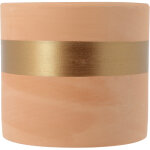 Bougie en cire blanche au géraniol dans pot terracotta avec mèche extérieure - Ø 11 x Bougie en cire blanche au géraniol dans pot terracotta avec mèche extérieure - Ø 11 x